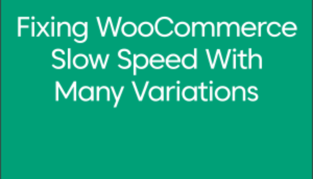 WP Intense - Comprehensive article on speeding up WooCommerce sites with many variations