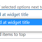 Show selected options count, move selected options to top