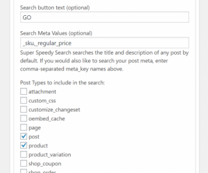 Relevancy Options added to Super Speedy Search plugin